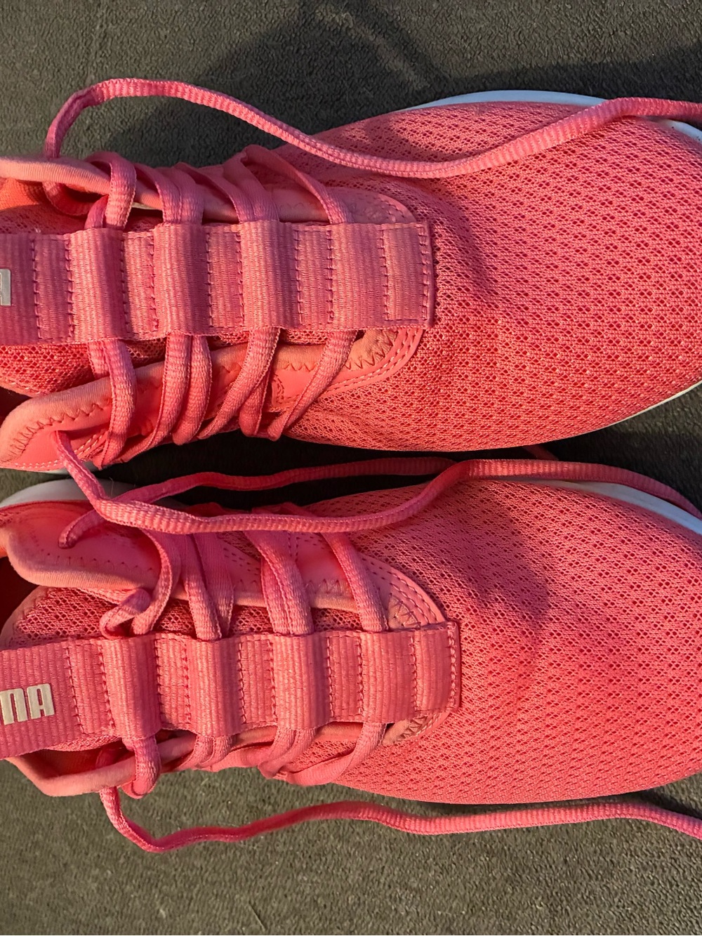 Puma Women's Coral Pink Knit Athletic Sneakers